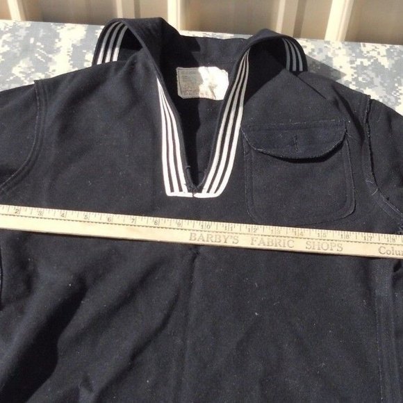 WW II NAVY SAILOR DRESS CRACKER JACK UNIFORM JUMPER TOP BLOUSE 36 R JG 60493